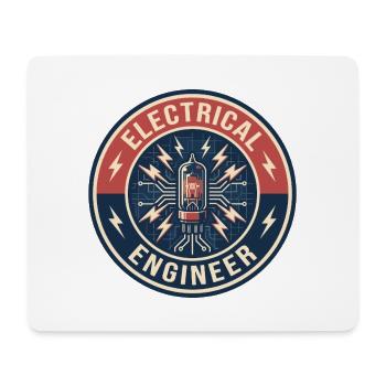 Vintage Electrical Engineer Vakuumröhrenabzeichen oben - Mousepad (Querformat) - Weiß - Vorne