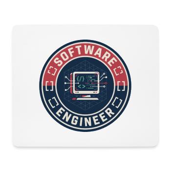 Vintage Software Engineer Code Terminal Patch Top - Mousepad (Querformat) - Weiß - Vorne