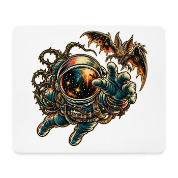 KOSMISCHER ROCKER | Alien-Fledermaus-Begegnung - Mousepad (Querformat) - Weiß - Vorne