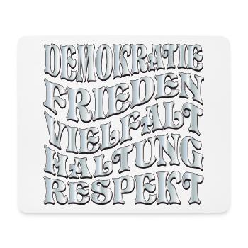 Respekt Demokratie - Mousepad (Querformat) - Weiß - Vorne
