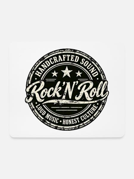 HANDGEFERTIGTER SOUND | Rock 'n' Roll - Mousepad (Querformat) - Weiß