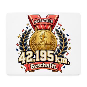 Marathon geschafft – 42,195 km - Mousepad (Querformat) - Weiß - Vorne