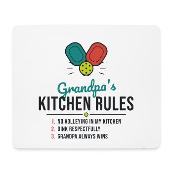 Grandpa's Kitchen Rules Tee - Mousepad (Querformat) - Weiß - Vorne