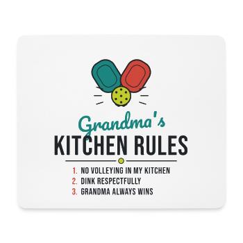 Omas Küche Regeln - Mousepad (Querformat) - Weiß - Vorne