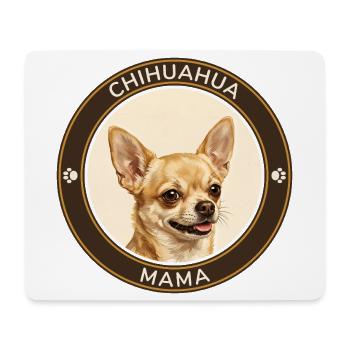 Chihuahua-Mama Porträt - Mousepad (Querformat) - Weiß - Vorne