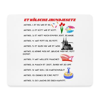 Kölsches Grundgesetz lustige Geschenkidee  - Mousepad (Querformat) - Weiß - Vorne