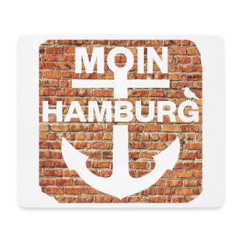 Moin_Hamburg - Mousepad (Querformat) - Weiß - Vorne