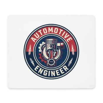 Kolbenabzeichen des Vintage Automotive Engineer-Motors - Mousepad (Querformat) - Weiß - Vorne