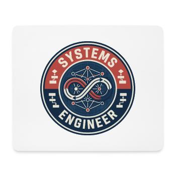 Vintage Systems Engineer Netzwerk-Flussdiagramm-Abzeichen - Mousepad (Querformat) - Weiß - Vorne