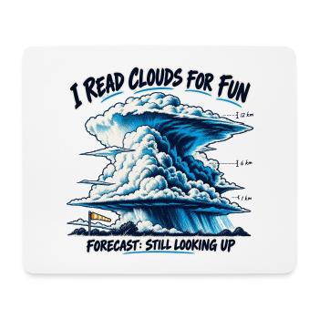Cloud Watching – Ich lese Clouds zum Spaß - Mousepad (Querformat) - Weiß - Vorne
