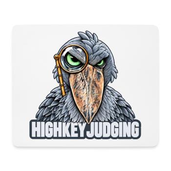 Schuhschnabel mit Brille – Highkey-Bewertung - Mousepad (Querformat) - Weiß - Vorne