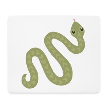 Pastell-Oliven-Schlangen-Anhänger - Mousepad (Querformat) - Weiß - Vorne