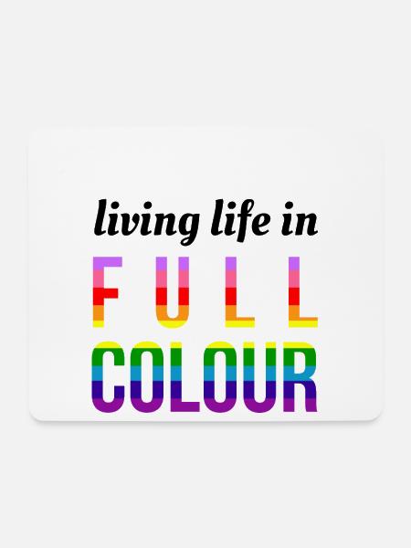 Leben in Full Colour Queer - Mousepad (Querformat) - Weiß