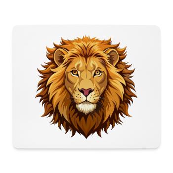 Löwe - Mousepad (Querformat) - Weiß - Vorne