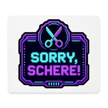 Sorry Schere Retro Arcade Game Over Pixel Shirt - Mousepad (Querformat) - Weiß - Vorne