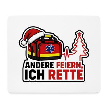 Andere feiern ich rette Rettungsdienst Weihnachten - Mousepad (Querformat) - Weiß - Vorne