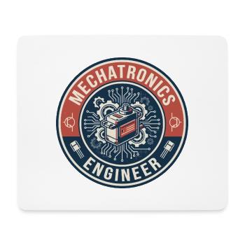 Vintage Mechatronik-Ingenieur Servomotor-Abzeichen - Mousepad (Querformat) - Weiß - Vorne