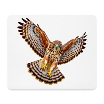 Bussard - Mousepad (Querformat) - Weiß - Vorne