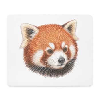 Kopfporträt des roten Pandas - Mousepad (Querformat) - Weiß - Vorne