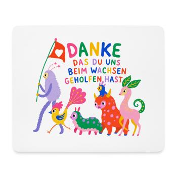 DANKE DAS DU UNS BEIM WACHSEN GEHOLFEN - Mousepad (Querformat) - Weiß - Vorne