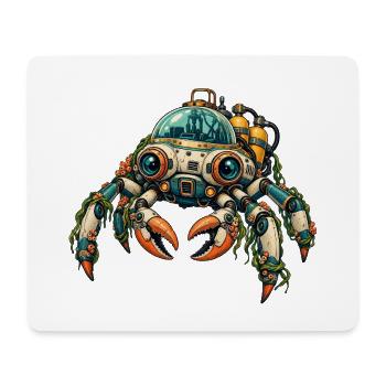 Steampunk-Krabbe Unterwasserhelm - Mousepad (Querformat) - Weiß - Vorne