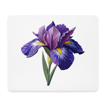 Irisblume - Mousepad (Querformat) - Weiß - Vorne