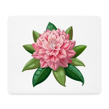 Rhododendronblüte - Mousepad (Querformat) - Weiß - Vorne