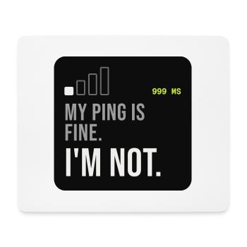 Ping Not Fine Tech-Meme - Mousepad (Querformat) - Weiß - Vorne