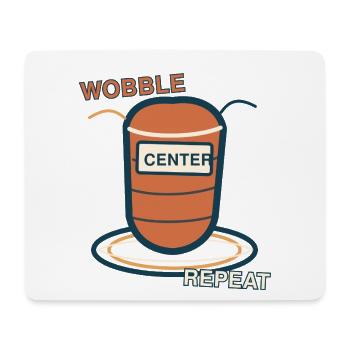 Töpferscheibe — Wackeln, zentrieren, wiederholen - Mousepad (Querformat) - Weiß - Vorne