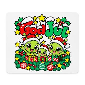 Frohe Weihnachten Aliens - Mousepad (Querformat) - Weiß - Vorne
