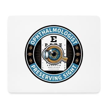 Augenarzt Snellen Akten-Abzeichen-Geschenk - Mousepad (Querformat) - Weiß - Vorne