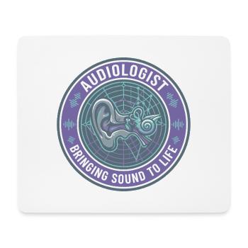 Audiologe Human Ear Audiogramm Badge Geschenk - Mousepad (Querformat) - Weiß - Vorne