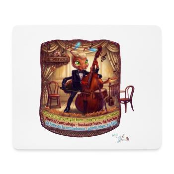 Ameise MALÚ Kontrabass Bass Jazz Band Pop Art - Mousepad (Querformat) - Weiß - Vorne