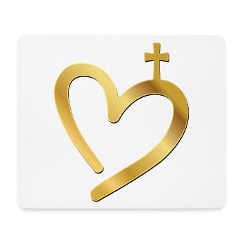 Christliches Kirchenkreuz - Mousepad (Querformat) - Weiß - Vorne