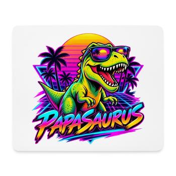  Papasaurus Dinosaurier Sonnenbrille Retro 80er - Mousepad (Querformat) - Weiß - Vorne