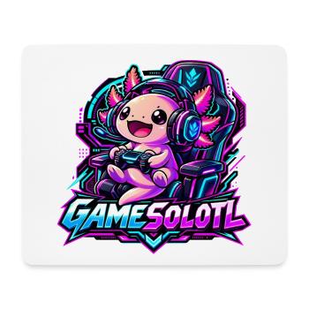  Gamesolotl Axolotl Spieler Cyberpunk - Mousepad (Querformat) - Weiß - Vorne
