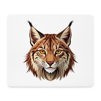 Wilder Luchs - Mousepad (Querformat) - Weiß - Vorne