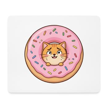 Kawaii Cat Donut Pop - Mousepad (Querformat) - Weiß - Vorne