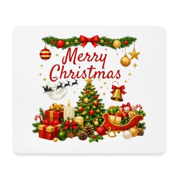 Helles und traditionelles Weihnachten - Mousepad (Querformat) - Weiß - Vorne
