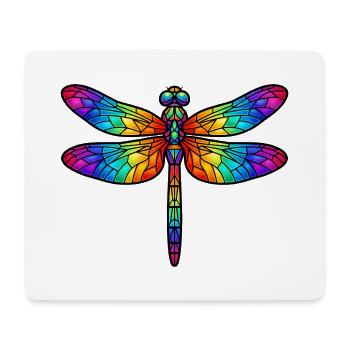 Formulierung: Buntglas Regenbogen Insekt Kunst T-Shirt - Mousepad (Querformat) - Weiß - Vorne