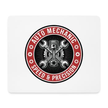 Auto Mechanic Kolbenschlüssel Garagenabzeichen Geschenk - Mousepad (Querformat) - Weiß - Vorne