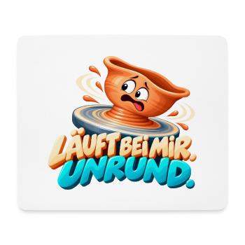 Läuft bei mir Unrund - Mousepad (Querformat) - Weiß - Vorne