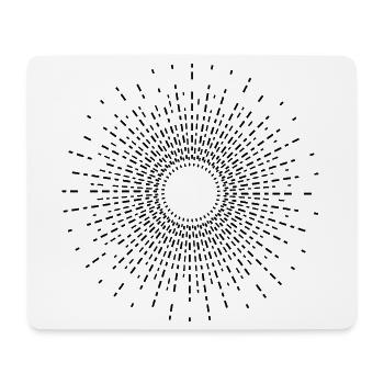 Geometrische Linien-Musterkomposition - Mousepad (Querformat) - Weiß - Vorne