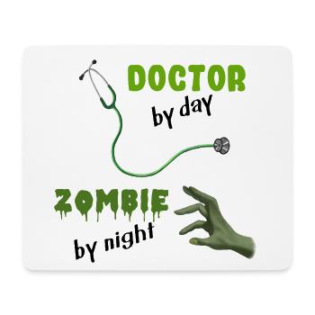 Doctor by day Zombie by night - Stethoskop - Mousepad (Querformat) - Weiß - Vorne