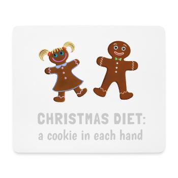 Christmas Diet - Lebkuchen Paar - Mousepad (Querformat) - Weiß - Vorne