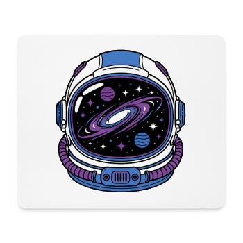 Astronaut Helm Galaxie Visier Weltraum Vektor Shir - Mousepad (Querformat) - Weiß - Vorne