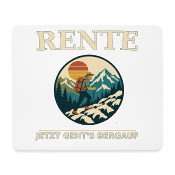 Rente Bergauf Abenteuer - Mousepad (Querformat) - Weiß - Vorne