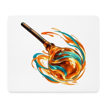 Geschmolzenes Glas in Bewegung - Mousepad (Querformat) - Weiß - Vorne