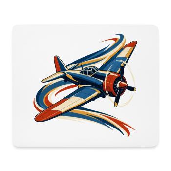 Flugzeuge und Luftstrombänder - Mousepad (Querformat) - Weiß - Vorne