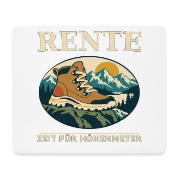 Rente: Zeit für Höhenmeter - Mousepad (Querformat) - Weiß - Vorne